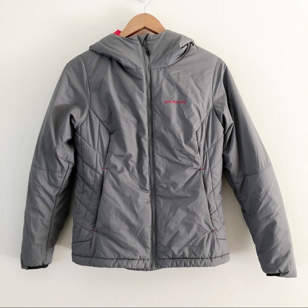 Patagonia Micro Puff Hoody Zip Up Coat Gray